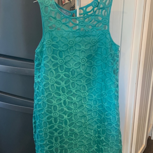 Mud pie floral lace overlay‎ lined sumner dress. Worn once - Picture 1 of 6